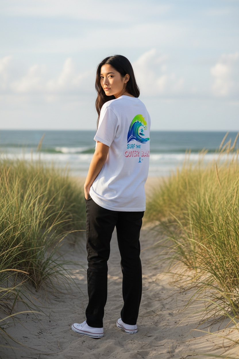 Surf The Outer Banks Cotton T-shirt