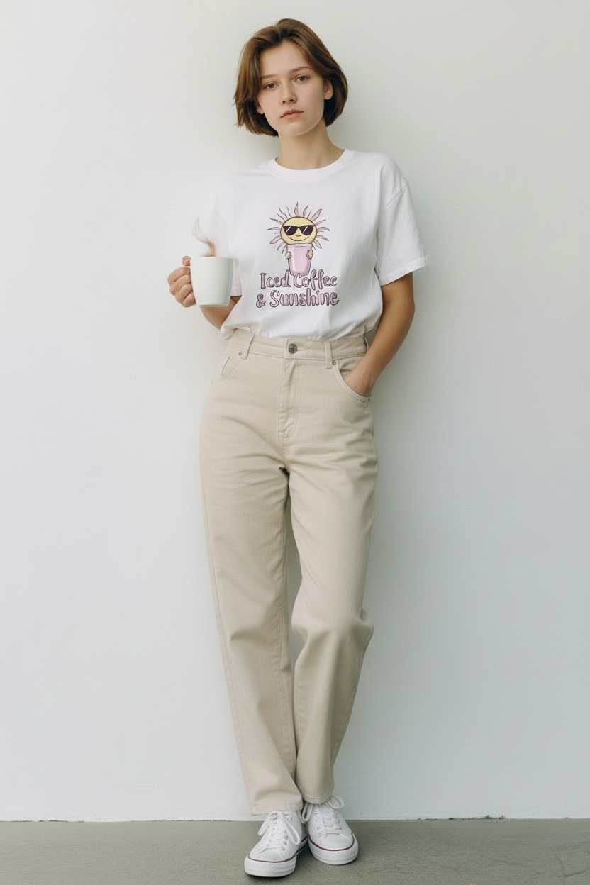 Iced coffee & Sunshine Cotton T-shirt